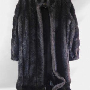This is a Donna Salyers Full Length Faux Mink Coat S